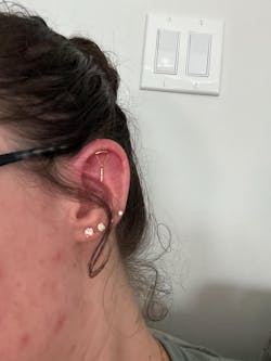Emy Helix Dagger Flat Back Earrings