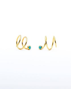 Turquoise Earrings -Gold Hoop Earrings - Silver Earrings - Bridal Earrings - Unique Earrings -Dainty Earrings -Cartilage Earring- EAR151TRQ