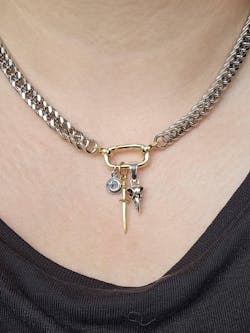 Polyana Silver Dagger Necklace