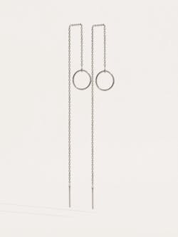 Loretta Circle Threader Earrings