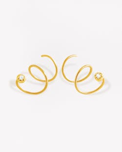 Liria Double Piercing Spiral Earrings