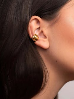 Giorgia – Hammered Conch Cuff Earring in Gold or Silver