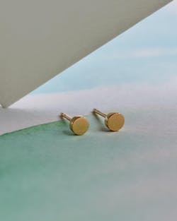 Tiny Stud Earrings - Dainty Earrings - Handmade Earrings - Cartilage Piercing - Geometric Earrings - Bridesmaid Gift -STD008