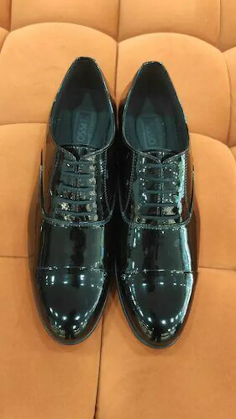 Aristo Black Patent Lace Up