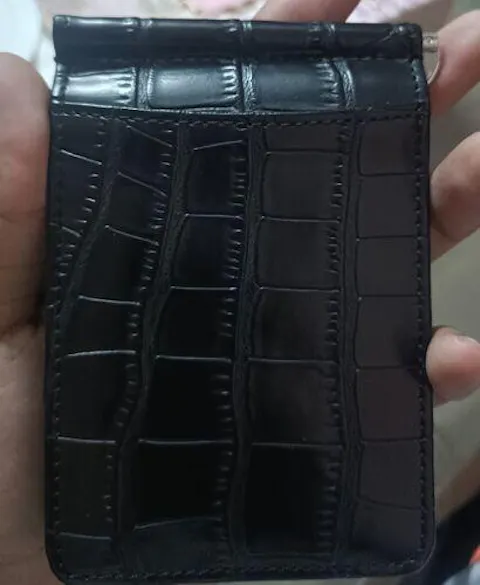 MARTIN - BLACK CROCO MONEY CLIPPER