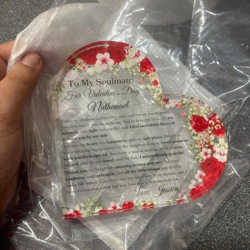 Personalized Mail Carrier Father's Day Gift Decor Acrylic Plaque - Custom 3D Style "Knock Knock" Acrylic Plaque