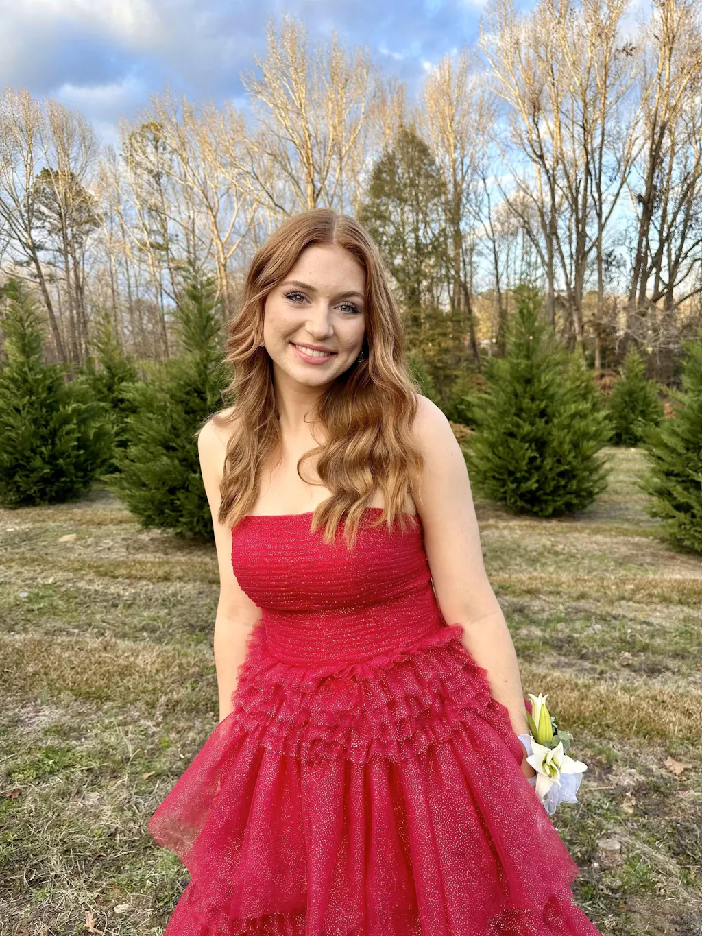 A line long prom dress, fuchsia evening dress