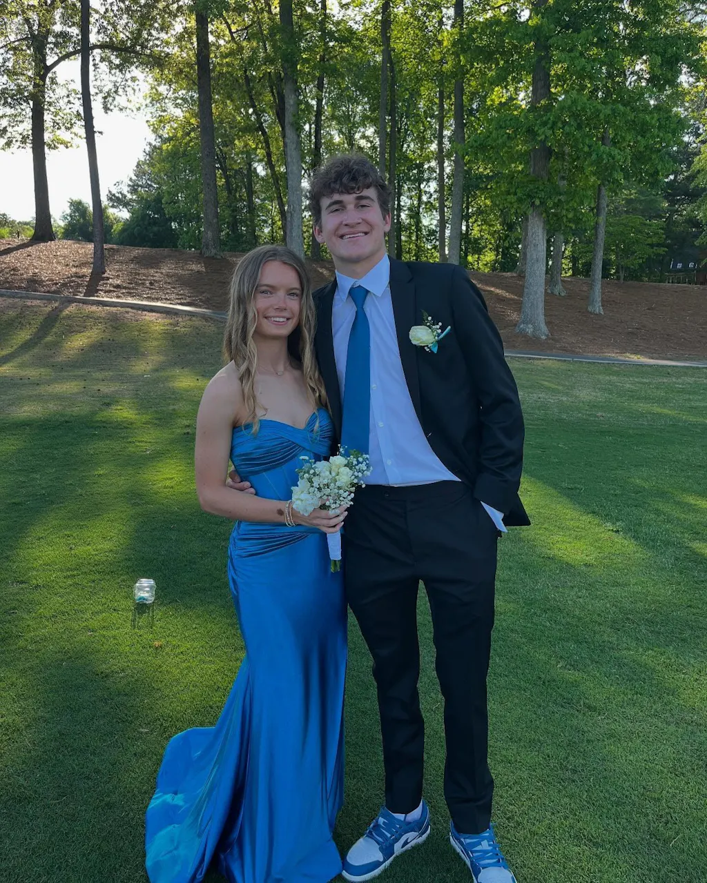 Simple Split Front Strapless Mermaid Satin Draped Long Prom Dress with Beads