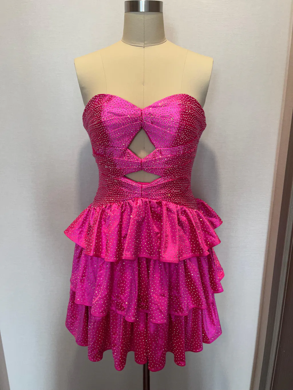 Cute Orange A-line Tiered Homecoming Dress Summer Casual Dress Y6997 main image 1
