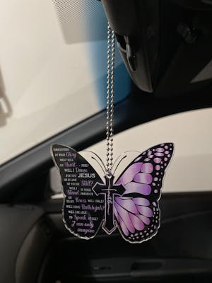 Butterfly Surrounded By The Glory Car Hanging Ornament