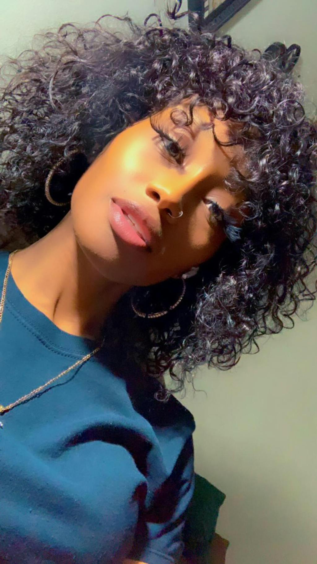 Natural Short Curly Top Lace Fringe Wig With Hot Bangs Upgraded 2.0