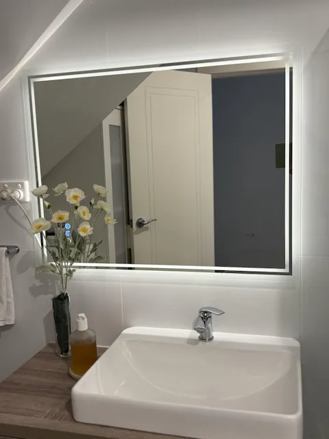 LUVODI Rectangular LED Bathroom Mirror 3 Color Backlit and Front Light Horizontal/Vertical