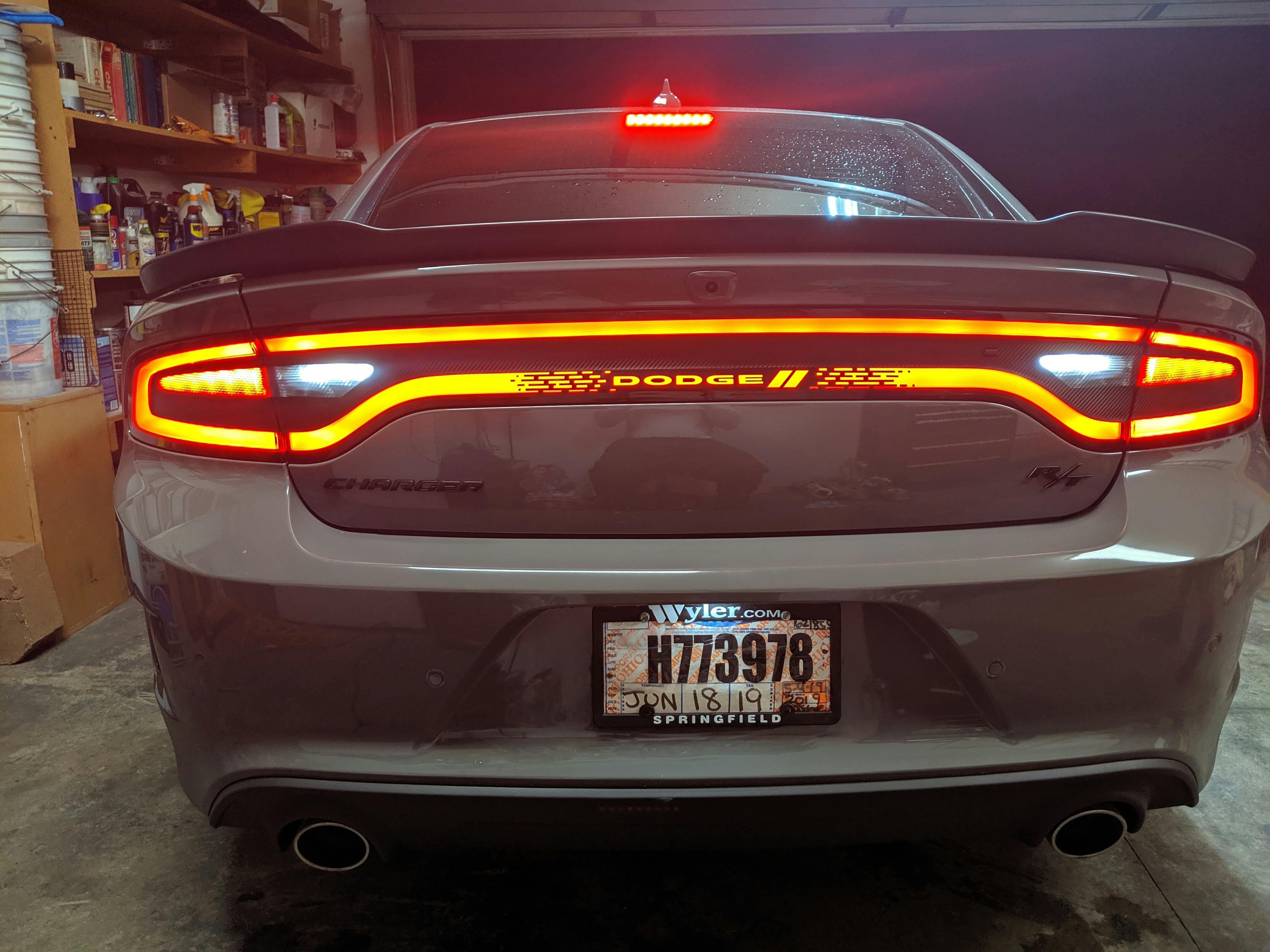 2015+ Charger Tail Light Tint Kit - Type 2 (Center Overlay)