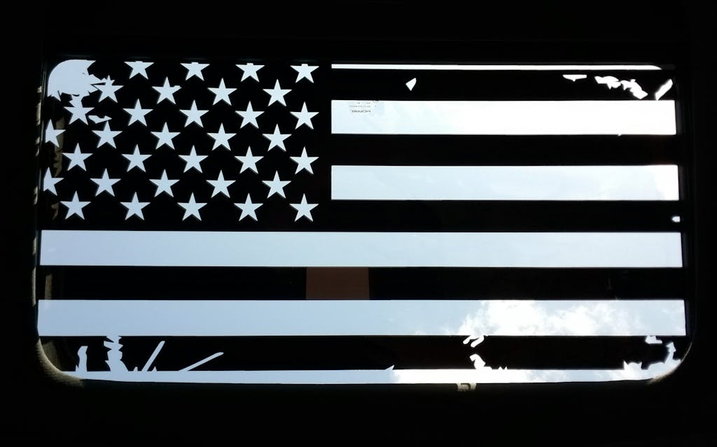 American Flag Sunroof Decal - 18.25