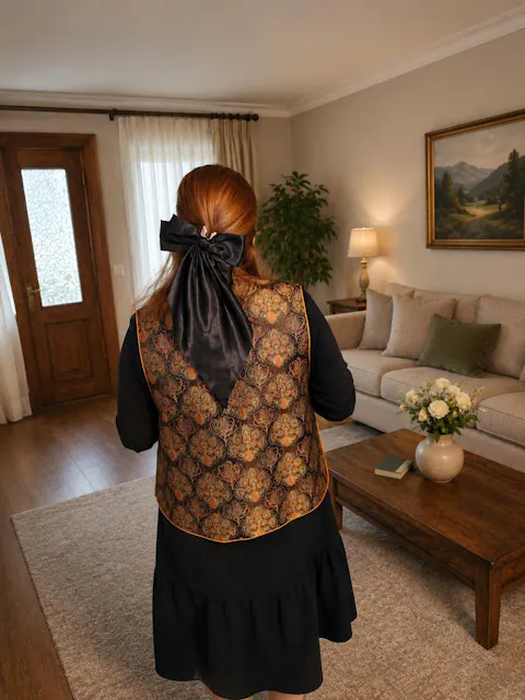 Yellow Peacock Embroidered Beaded Vest – Luxury Chinese Vest for Women | Modern Chinese Fashion
