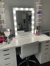 Max1 Pro Hollywood Vanity Mirror, Large Size, White