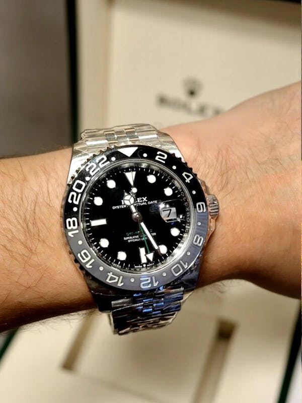 Rolex GMT Master ll Automatic Black Dial Jubilee Bracelet Steel Men's Watch M126710GRNR-0003