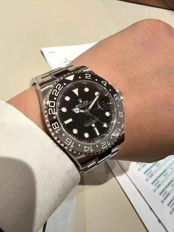 Rolex GMT Master ll Automatic Black Dial Jubilee Bracelet Steel Men's Watch M126710GRNR-0003