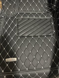 Lysegrå tilpasset luksus bilmattesett | Luxus Premium skinn bilmatter