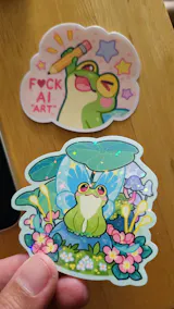 Fred the fairy frog sparkly sticker