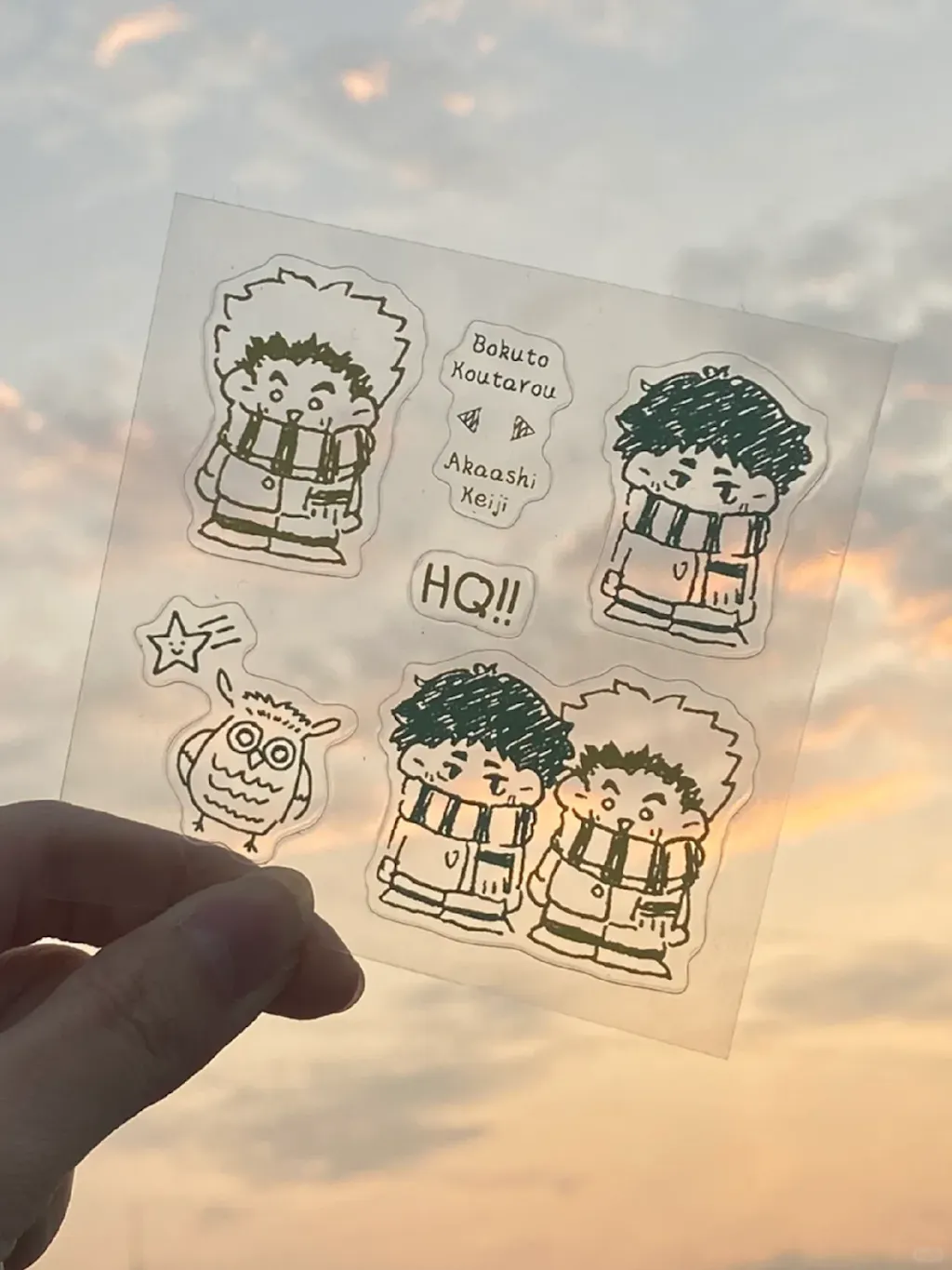 Custom Double Transparent Sheet Sticker