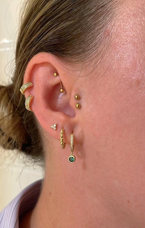 Ivy Gold Twisted Hoop Earrings