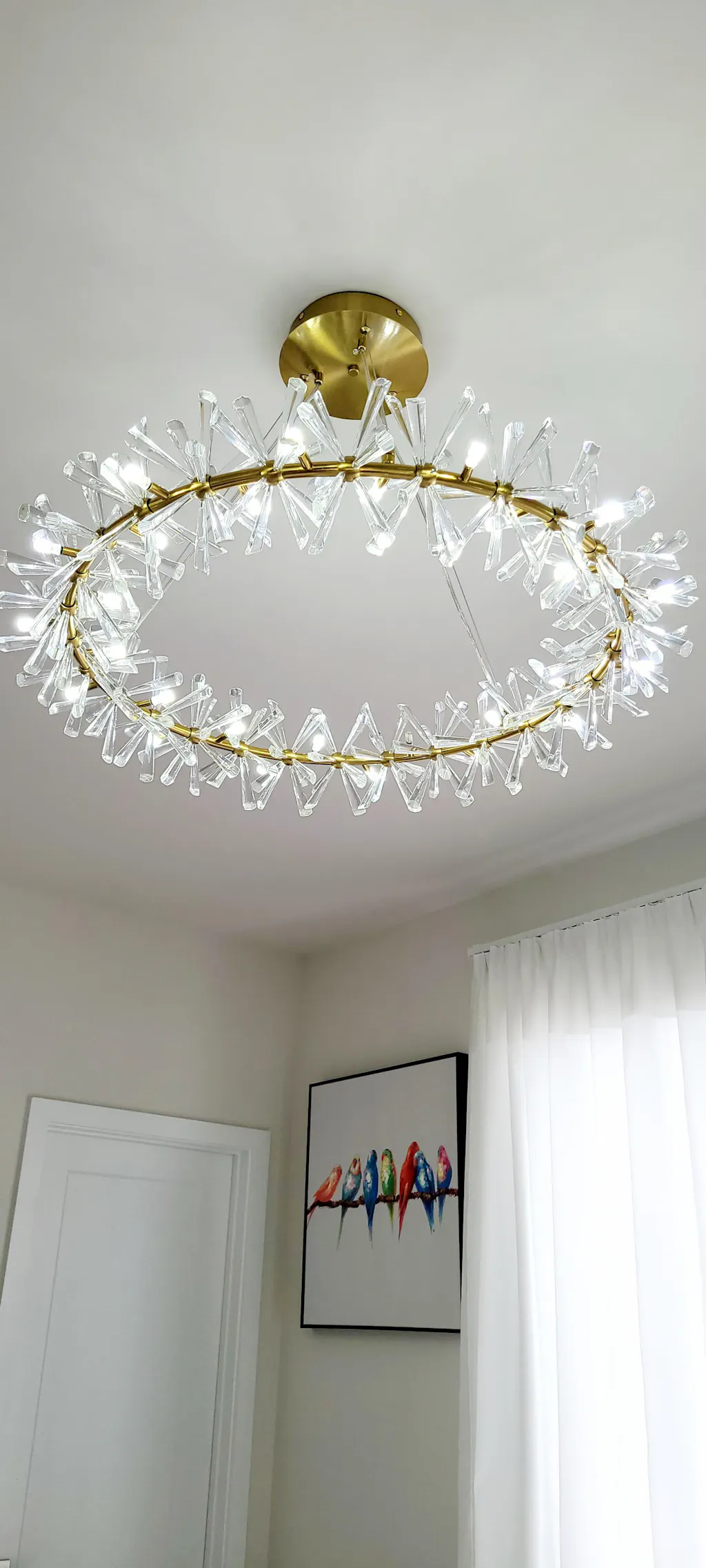 Contemporary Modern Frozen Ice Crystal Chandelier Light For Living Room ...