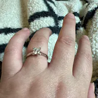 Classic Princess Cut Moissanite Engagement Ring