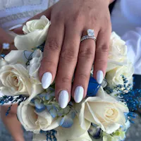 Princess Paved Princess Cut Lab Diamond Engagement Ring
