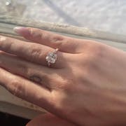 Shoulder Set Vintage Princess Cut Moissanite Engagement Ring