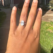 Basket Set Oval Lab Diamond Engagement Ring