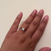 Crossover Princess Cut Moissanite Engagement Ring