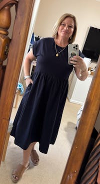 GRETA MIDI DRESS - FRENCH NAVY - PETITE