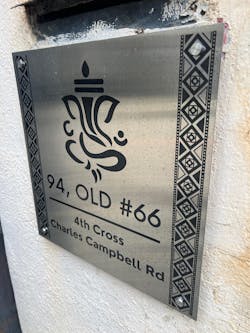 Divinity Collection - Lord Ganesha (Stainless Steel) | Premium Custom Name Plate for Home