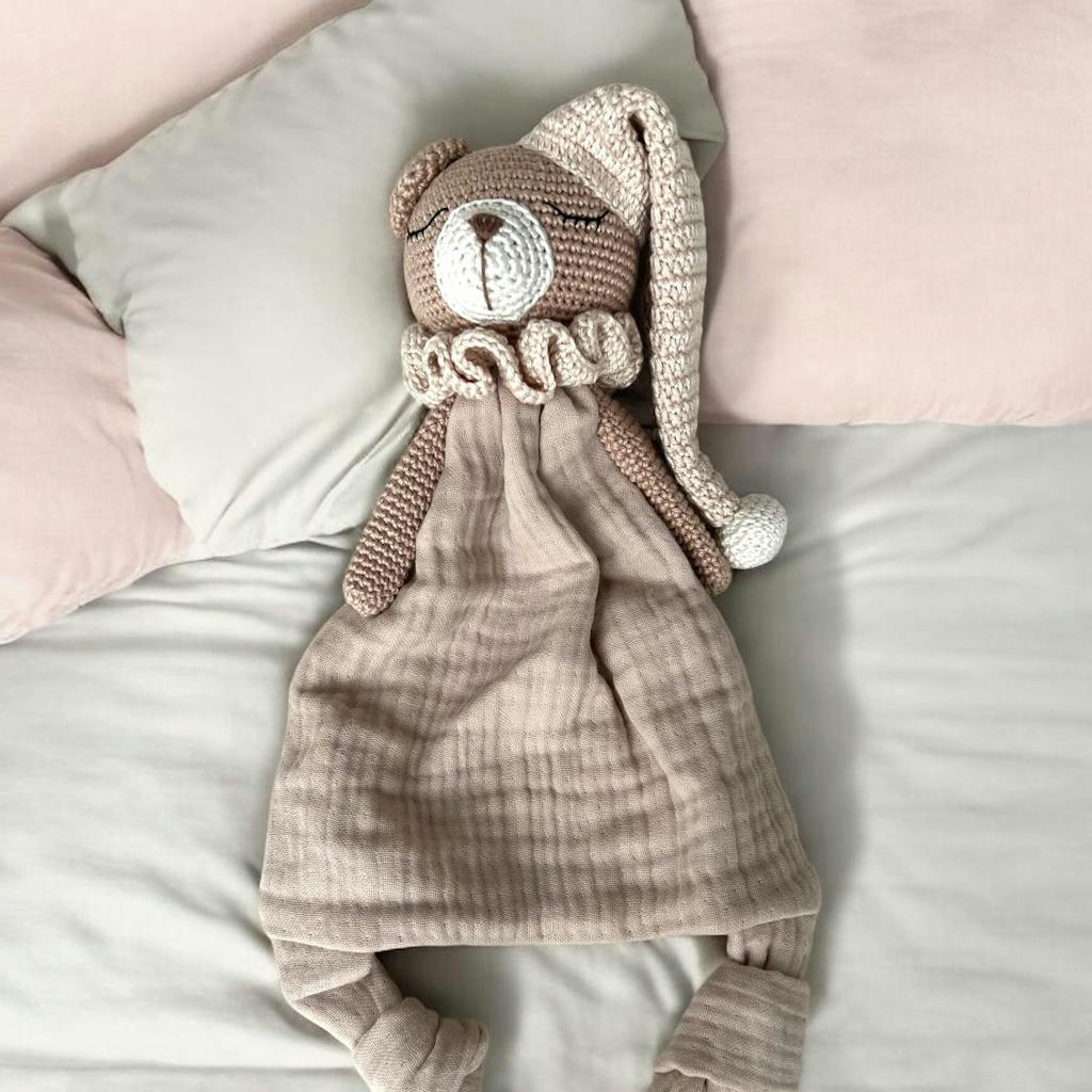 Schnuffeltuch 6-teiliges Set Beige - von Schlummer-Teddy