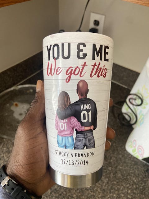 Want To Be Your Last Everything - Personalized Tumbler Cup - Gift For Couple - Couple Shoulder To Shoulder