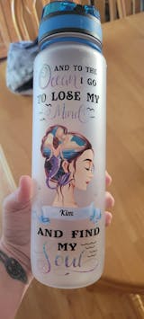Manifesting Shit And Drinking Water - Personalized Water Tracker Bottle