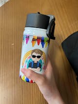 Smart Loved Brave Confident - Personalized Kids Water Bottle With