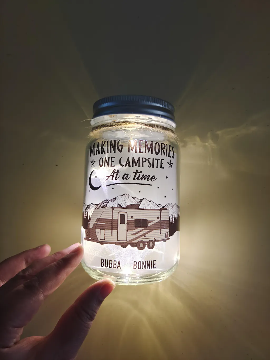 My Heart Was Not Ready To Lose You - Personalized Custom Mason Jar Light main image 1
