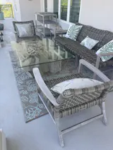 Line Flower Cool Aqua