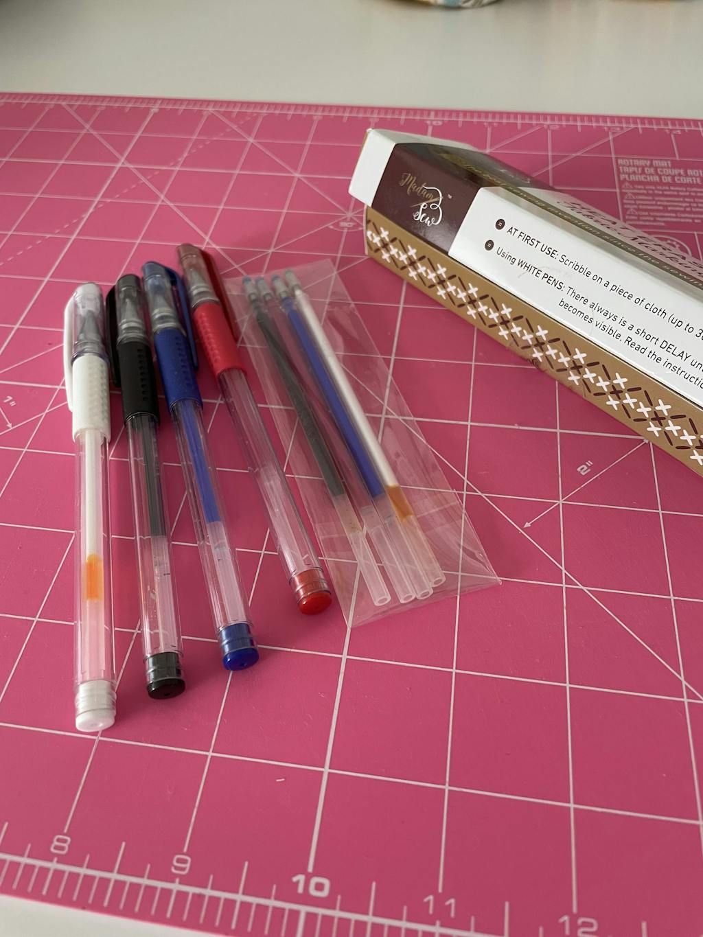 Heat Erasable Fabric Marking Gel Pens MadamSew