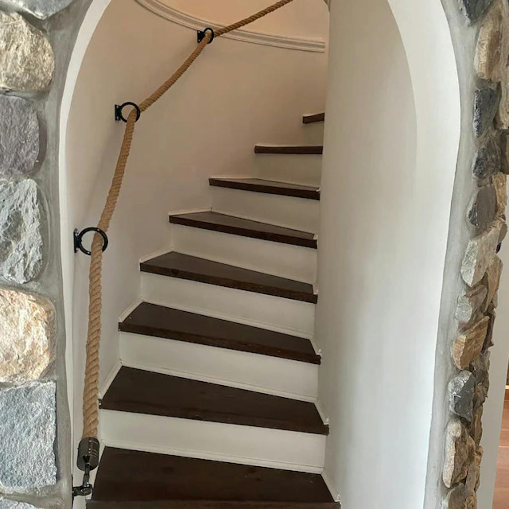 Heavy Duty Nautical Rope Fence Rings Madison Iron and Wood