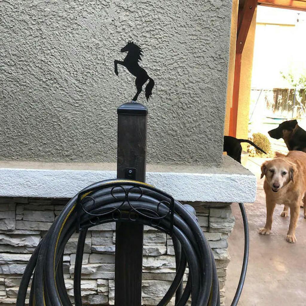 4X4 Horse Post Cap Madison Iron and Wood