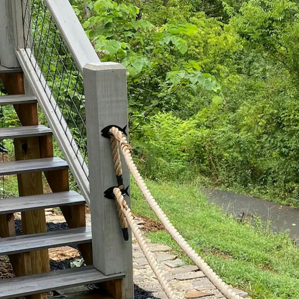 Fish Nautical Rope Fence Bracket, Light Strand Holder Madison Iron