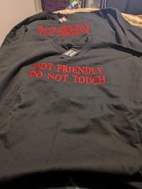 Not friendly embroidered sweatshirt