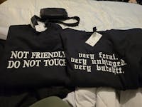 Not friendly embroidered sweatshirt