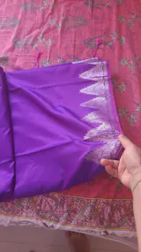 Dual Shade Purple - Kanimozhi - Premium dualshade soft silk with Temple Border