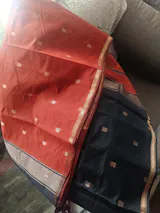 Rustic Brick Red - Maheswari - Premium Lightweight cotton silk with contrast pallu and blouse - Perfect for Festive Wear