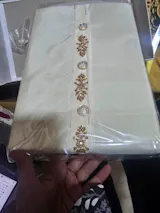 Luxury Aari Work Wedding Silk Dhoti Set 5 (HandCrafted) -(DESPATCH TIME 15 DAYS)