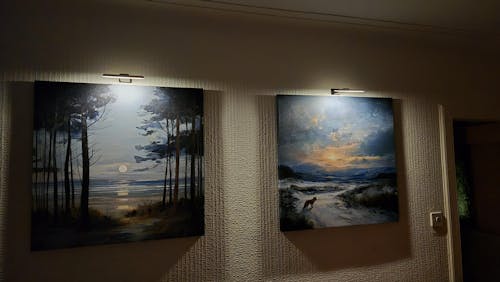 Moon Through The Pines - Canvas Print